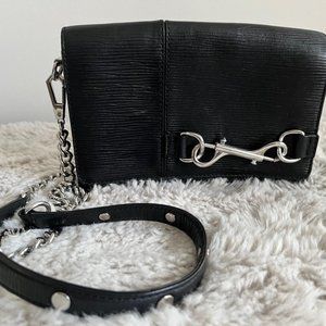 REBECCA MINKOFF chain crossbody leather bag
